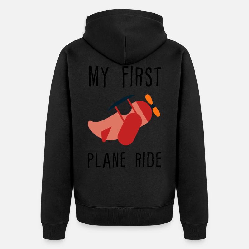 My First Plane Ride 4 - Veste à capuche bio Premium Unisexe - noir