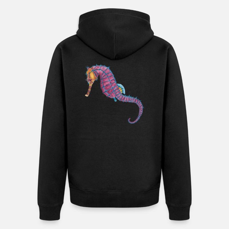 Hippocampe - Veste à capuche bio Premium Unisexe - noir
