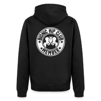 Nouveau hanche chirurge chirurgicale drôle logo - Veste à capuche bio Premium Unisexe - noir - Dos - Nico (187cm)