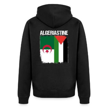 Algeriastine Palestine Palestine Free Palestine Algérie - Veste à capuche bio Premium Unisexe - noir - Dos - Nico (187cm)
