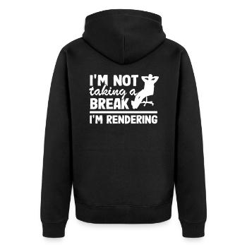 Video Bearbeitung Cutter Filmemacher Kameramann - Unisex Premium Bio Zip Hoodie - Schwarz - Hinten - Nico (187cm)