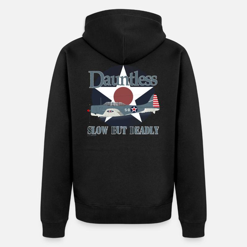 SBD DAUNTLESS - AS2106 - Unisex Premium Bio Zip Hoodie - Schwarz
