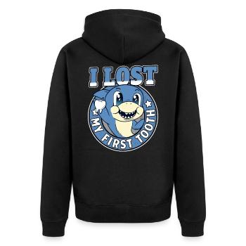 Erster Zahn Verloren Kind Geschenk Jungen Hai - Veste à capuche bio Premium Unisexe - noir - Dos - Nico (187cm)