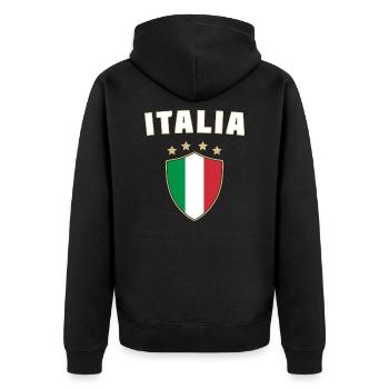 Italia Fan Italie - Veste à capuche bio Premium Unisexe - noir - Dos - Nico (187cm)