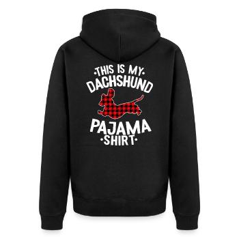 Chemise de pyjama Teckel Teckel Teckel Lover - Veste à capuche bio Premium Unisexe - noir - Dos - Nico (187cm)