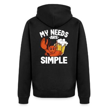 Crabes du homard amateurs de fruits de mer - Veste à capuche bio Premium Unisexe - noir - Dos - Nico (187cm)