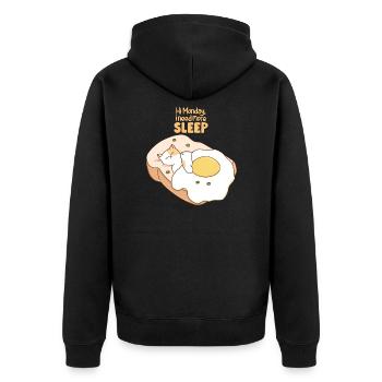I Need More Sleep - Unisex Premium Organic Zip Hoodie - black - Back - Nico (187cm)