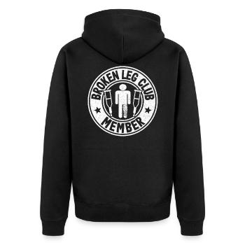 Bonne amélioration Jambe cassée MItglied - Veste à capuche bio Premium Unisexe - noir - Dos - Nico (187cm)