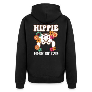 Rétablissement Nouvelle hanche hanche chirurgie chirurgie cadeau - Veste à capuche bio Premium Unisexe - noir - Dos - Nico (187cm)