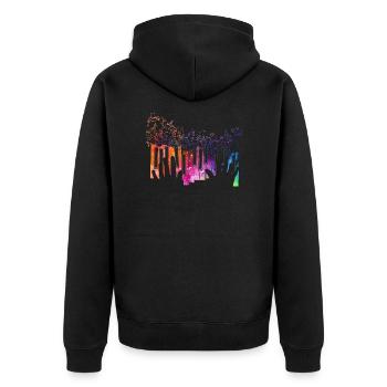 Piano Keyboard Player Music Notes Musician Pianist - Unisex Premium Organic Zip Hoodie - black - Back - Nico (187cm)