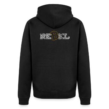 Rebel Bitcoin Cryptocurrency HODLer Crypto BTC Tra - Veste à capuche bio Premium Unisexe - noir - Dos - Nico (187cm)