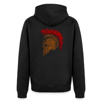 Soldat spartiate Leonidas Corinthian Casque Spartan - Veste à capuche bio Premium Unisexe - noir - Dos - Nico (187cm)