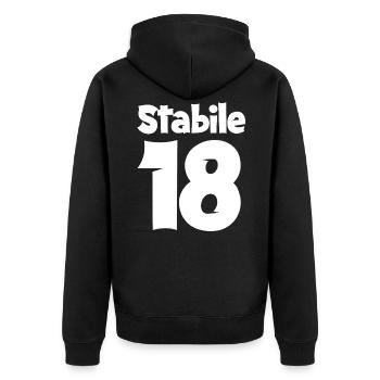 18 Geburtstag Junge Geschenk lustig 18. Ehrentag - Unisex Premium Bio Zip Hoodie - Schwarz - Hinten - Nico (187cm)