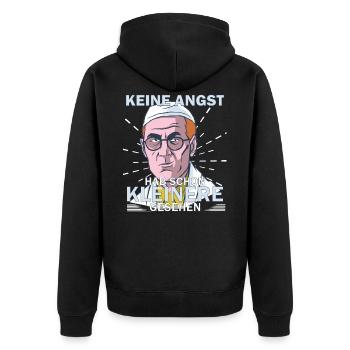 Urologe Urologie Doktor Arzt Mediziner - Unisex Premium Bio Zip Hoodie - Schwarz - Hinten - Nico (187cm)