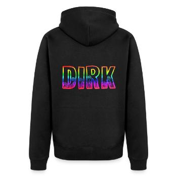dirk rs arc-en-ciel - Veste à capuche bio Premium Unisexe - noir - Dos - Nico (187cm)