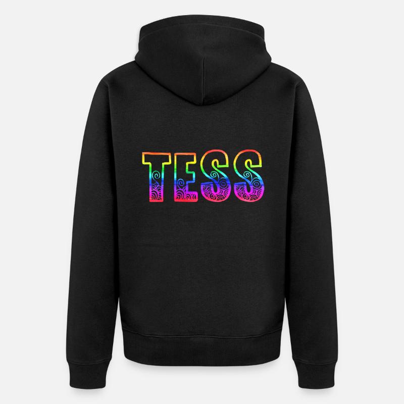 tess rs arc-en-ciel - Veste à capuche bio Premium Unisexe - noir