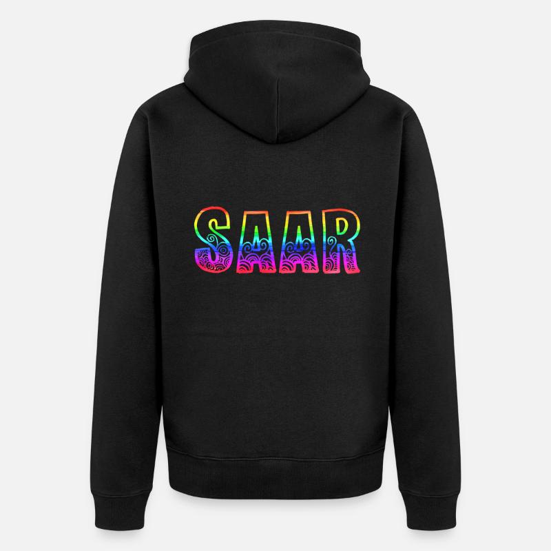 saar rs arc-en-ciel - Veste à capuche bio Premium Unisexe - noir