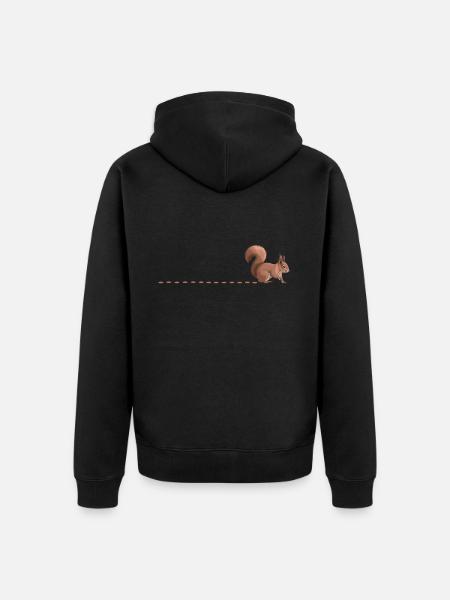 Squirrel Tracks Squirrel Tracks - Unisex Premium Organic Zip Hoodie - black