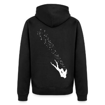 Bulles de Plongeuse - Veste à capuche bio Premium Unisexe - noir - Dos - Nico (187cm)