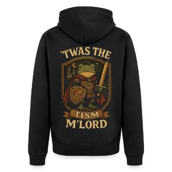 C’était le 'Tism Knight M’Lord - Veste à capuche bio Premium Unisexe - noir - Dos - Nico (187cm)