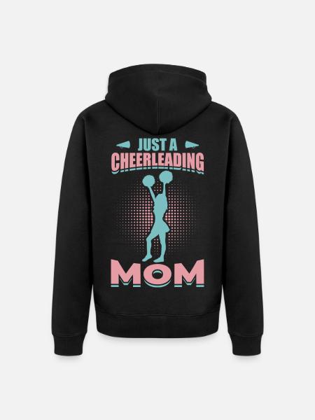 Cheerleading Mom Motivational Design - Unisex Premium Organic Zip Hoodie - black