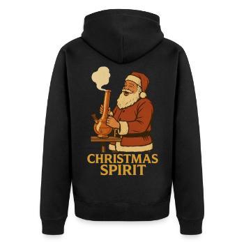 christmas spirit - Veste à capuche bio Premium Unisexe - noir - Dos - Nico (187cm)