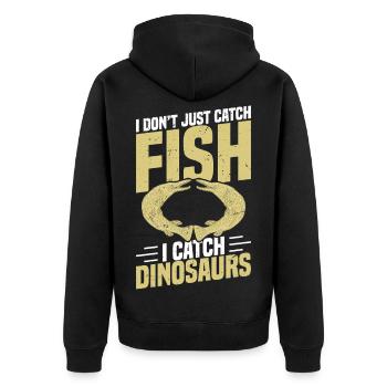  Fishing Rod für Alligator Gar Fishing Alligator - Unisex Premium Bio Zip Hoodie - Schwarz - Hinten - Nico (187cm)