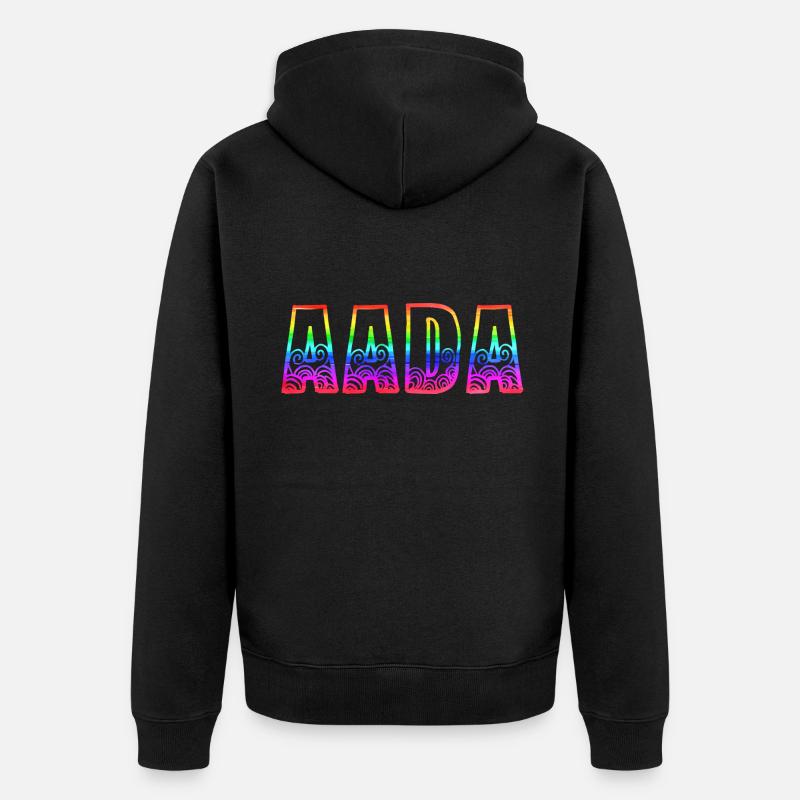 aada rs arc-en-ciel - Veste à capuche bio Premium Unisexe - noir