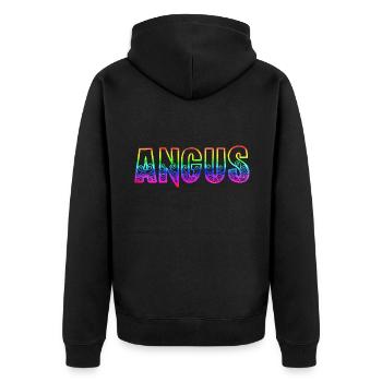 angus rs arc-en-ciel - Veste à capuche bio Premium Unisexe - noir - Dos - Nico (187cm)