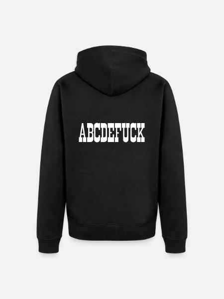 abcdefuck - Unisex Premium Organic Zip Hoodie - black