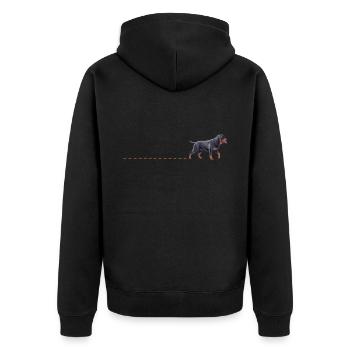 Rottweiler Chien Traces Pattes Pistes Chiens - Veste à capuche bio Premium Unisexe - noir - Dos - Nico (187cm)