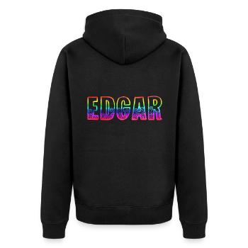 edgar rs arc-en-ciel - Veste à capuche bio Premium Unisexe - noir - Dos - Nico (187cm)