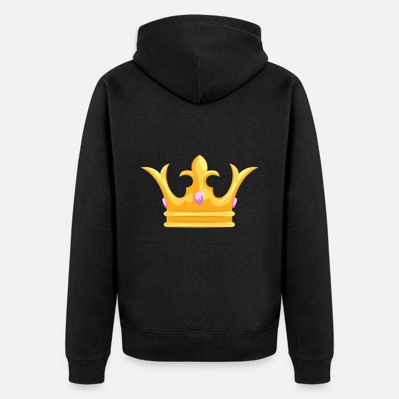Couronne - Couronne - Veste à capuche bio Premium Unisexe - noir