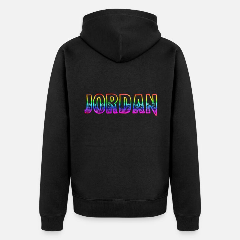 jordan rs regenbogen - Unisex Premium Bio Zip Hoodie - Schwarz