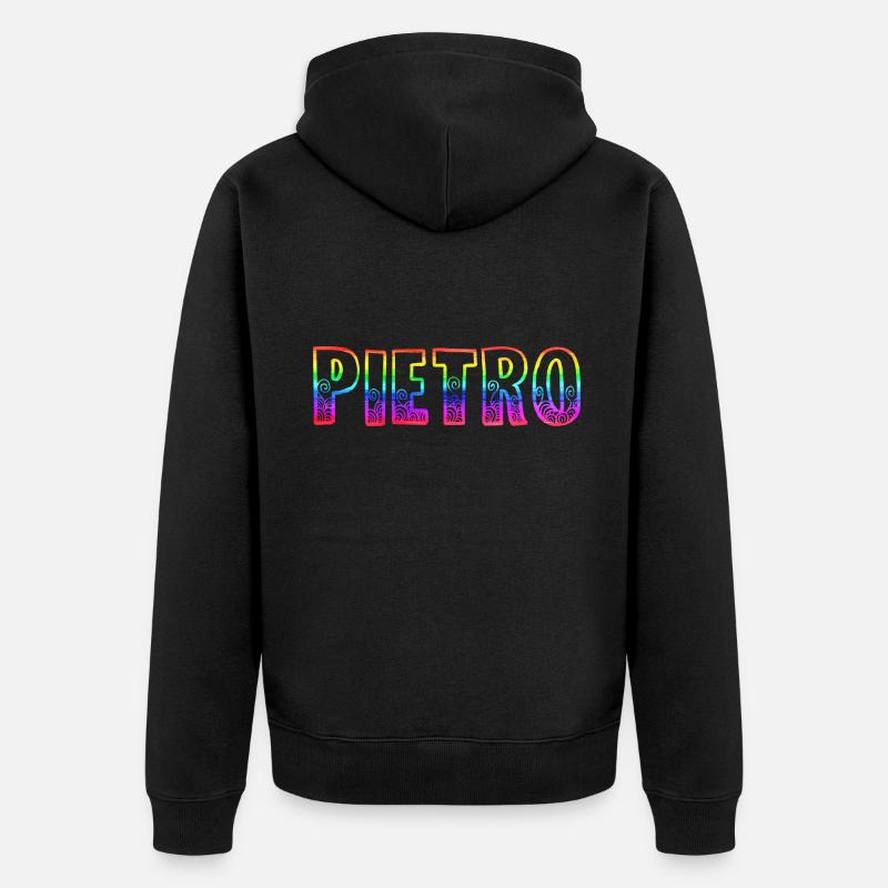 pietro rs arc-en-ciel - Veste à capuche bio Premium Unisexe - noir