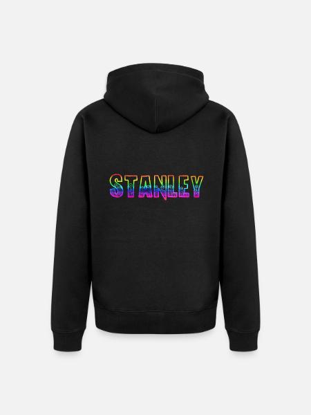 stanley rs regenbogen - Unisex Premium Bio Zip Hoodie - Schwarz