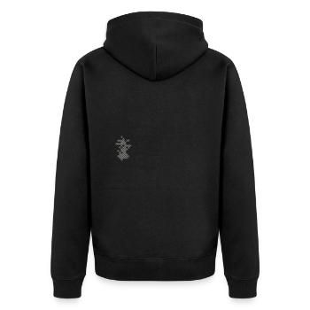 Fantasy patterns - Unisex Premium Organic Zip Hoodie - black - Back - Nico (187cm)