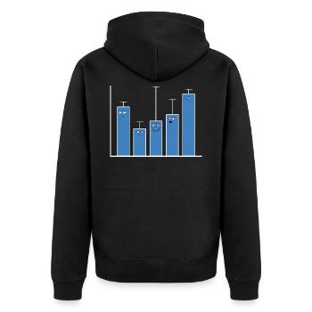 Statistiques Mathématiques Université Étudiant Cadeau - Veste à capuche bio Premium Unisexe - noir - Dos - Nico (187cm)