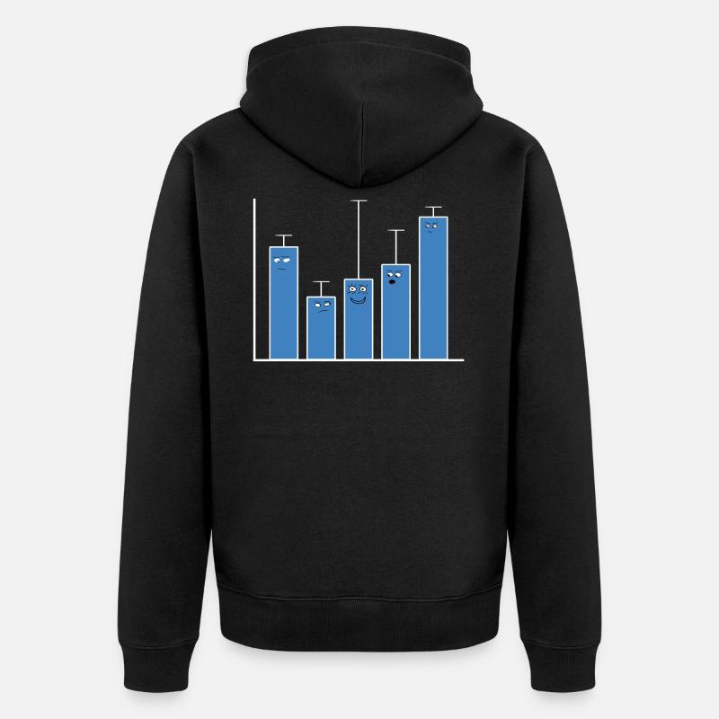 Statistik Mathematik Uni Student Geschenk - Unisex Premium Bio Zip Hoodie - Schwarz