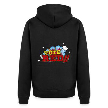 Politique Pop Art Vote États rouges Grand Old Republi - Veste à capuche bio Premium Unisexe - noir - Dos - Nico (187cm)