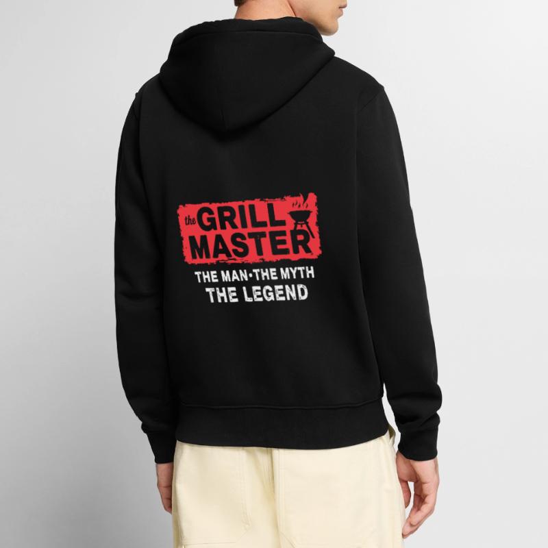 The Grillmaster BBQ Grilling Cult Saying Unisex Premium Organic Zip Hoodie