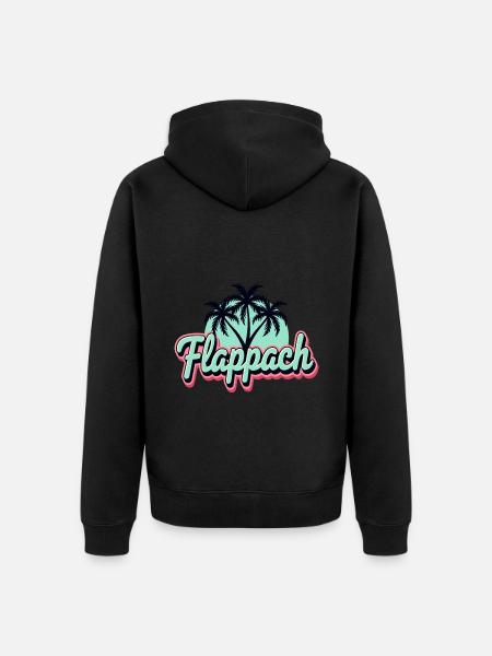 Flappach Ravensburg Palm Trees - Unisex Premium Organic Zip Hoodie - black