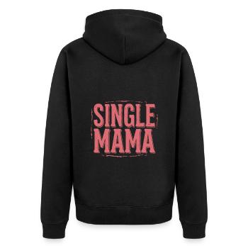 Dicton Single Mama Power - Veste à capuche bio Premium Unisexe - noir - Dos - Nico (187cm)