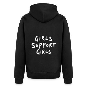 Filles Soutien Filles Amitié - Veste à capuche bio Premium Unisexe - noir - Dos - Nico (187cm)