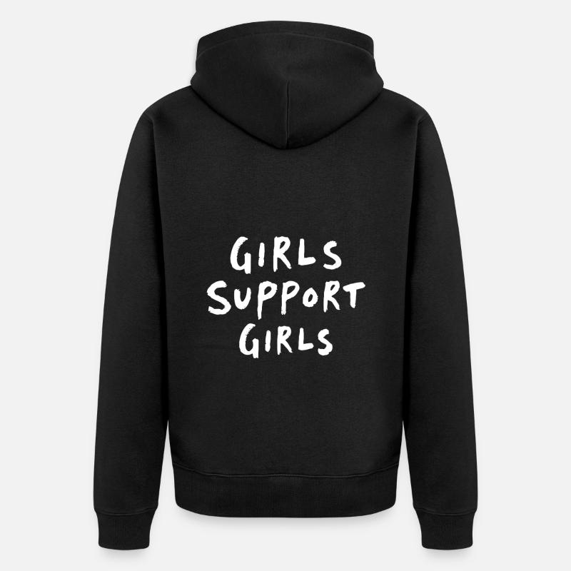 Filles Soutien Filles Amitié - Veste à capuche bio Premium Unisexe - noir