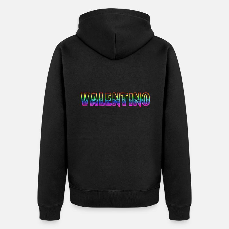 valentino rs arc-en-ciel - Veste à capuche bio Premium Unisexe - noir