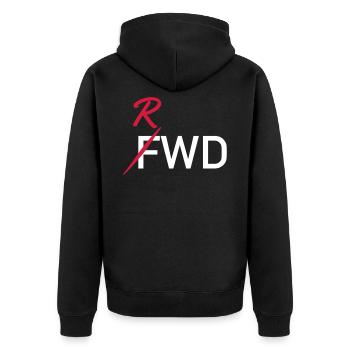 RWD rear-wheel drive drift desgin - Unisex Premium Organic Zip Hoodie - black - Back - Nico (187cm)
