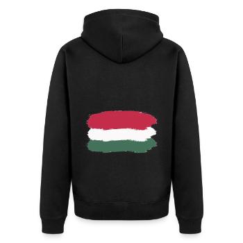 Hongrie - Veste à capuche bio Premium Unisexe - noir - Dos - Nico (187cm)