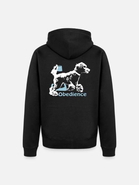 Obedience poodles surrounds Pylo - Unisex Premium Organic Zip Hoodie - black