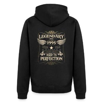 Légendaire depuis 1995 cadeau de 27ème anniversaire Génial - Veste à capuche bio Premium Unisexe - noir - Dos - Nico (187cm)